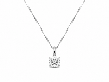 0.36ct Brilliant Cut Diamond Solitaire Necklace in 18ct White Gold