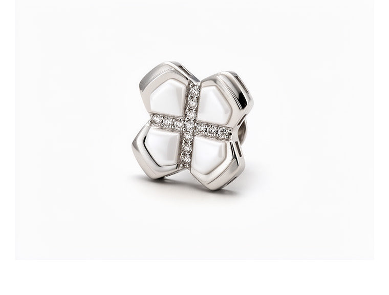 0.26ct Diamond Cross Pendant in 18ct White Gold