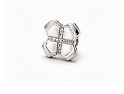 0.26ct Diamond Cross Pendant in 18ct White Gold