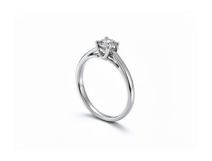 0.48ct Diamond Solitaire Ring – 18ct White Gold