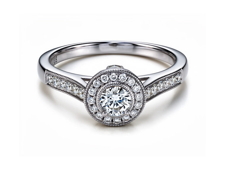 Diamond Solitaire Ring – 18ct White Gold