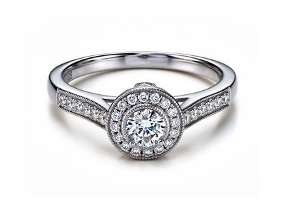 Diamond Solitaire Ring – 18ct White Gold