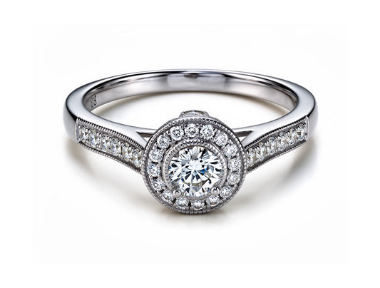 Diamond Solitaire Ring – 18ct White Gold