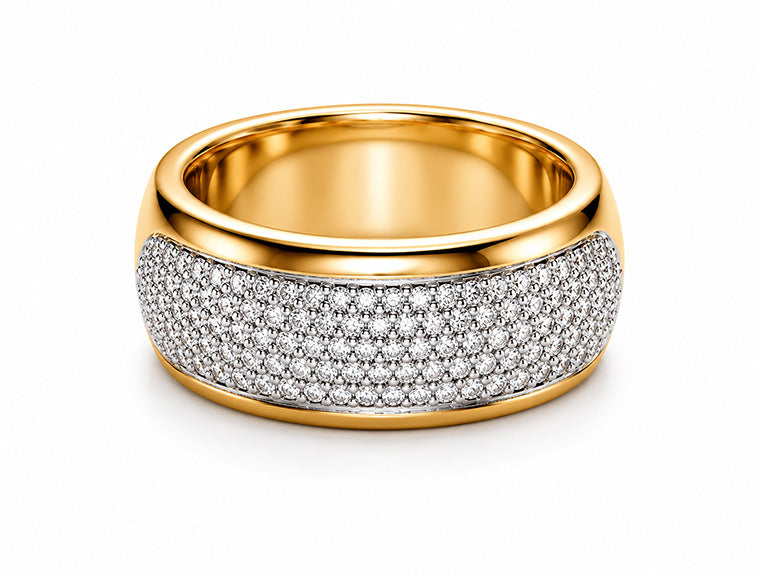1.50ct Diamond Pavé Ring – 18ct Yellow Gold