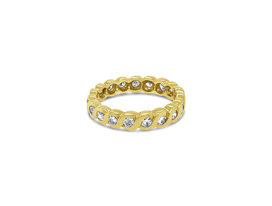 (REF 1443) 0.76ct Diamond Eternity Ring (18ct Yellow Gold)