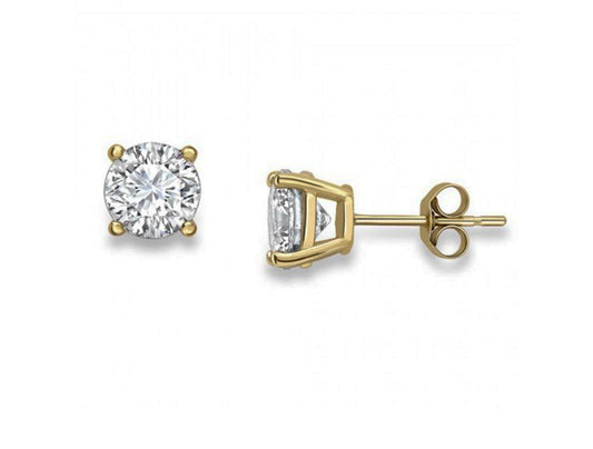 (REF 1467) 0.33ct Diamond Stud Earrings (9ct Yellow Gold)