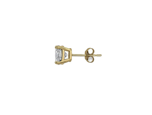(REF 1471) 0.08ct SINGLE Diamond Stud Earring (18ct Yellow Gold)