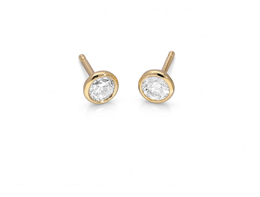 1ct Diamond Stud Earrings in 18ct Yellow Gold