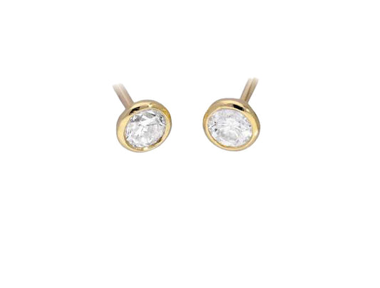 (REF 1472) 1.00ct Diamond Stud Earrings (18ct Yellow Gold)