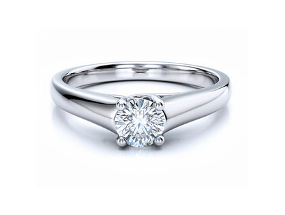 Diamond Solitaire Ring – 18ct White Gold