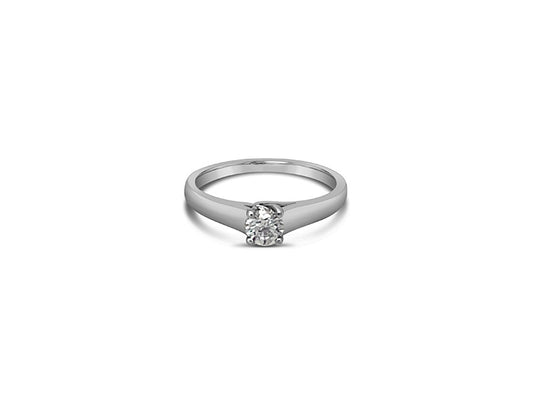 (REF 1511) Diamond Solitaire Ring (18ct White Gold)