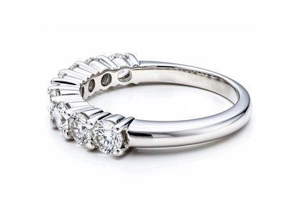 0.84ct Diamond Half Eternity Ring – 18ct White Gold