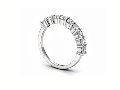 0.84ct Diamond Half Eternity Ring – 18ct White Gold