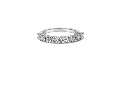 (REF 1532) 0.84ct Diamond Half Eternity Ring (18ct White Gold)