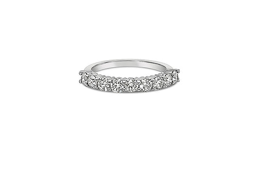 (REF 1532) 0.84ct Diamond Half Eternity Ring (18ct White Gold)