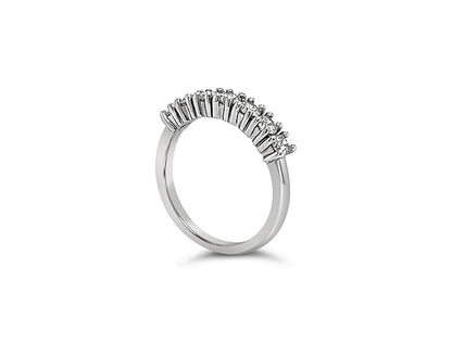 (REF 1533) 0.63ct Diamond Half Eternity Ring (18ct White Gold)