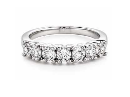 0.63ct Diamond Half Eternity Ring – 18ct White Gold