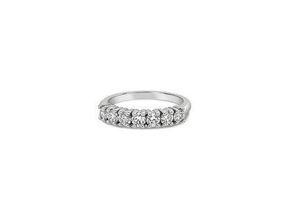 (REF 1533) 0.63ct Diamond Half Eternity Ring (18ct White Gold)