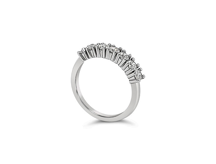 (REF 1534) 0.64ct Diamond Half Eternity Ring (18CT White Gold)