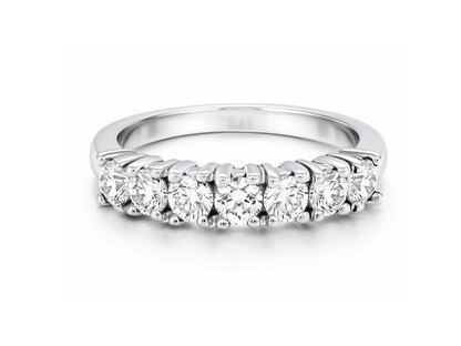 0.64ct Diamond Half Eternity Ring – 18ct White Gold