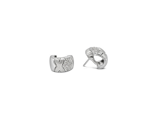 (REF 1580) 0.6ct Diamond Earrings (18ct white gold)
