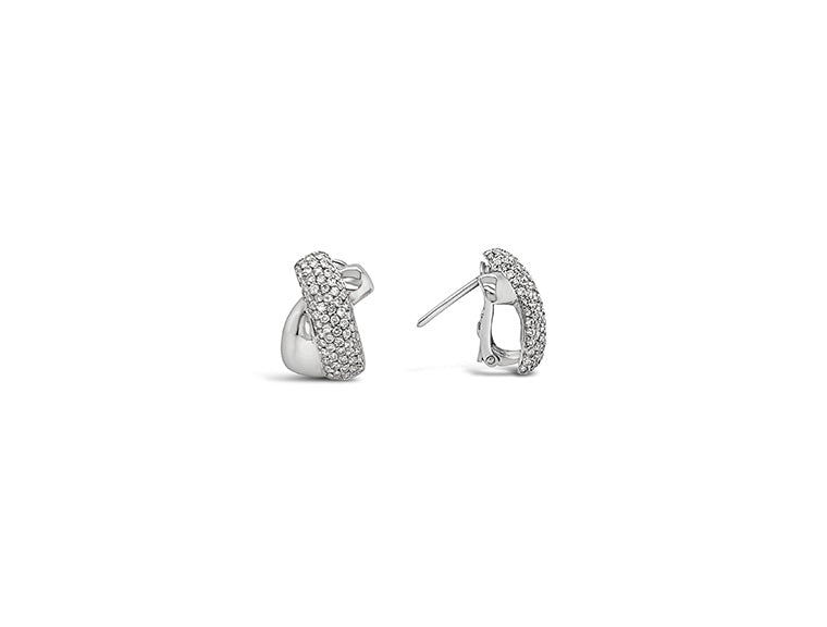 (REF 1581) 1.34ct Diamond Earrings (18ct white gold)