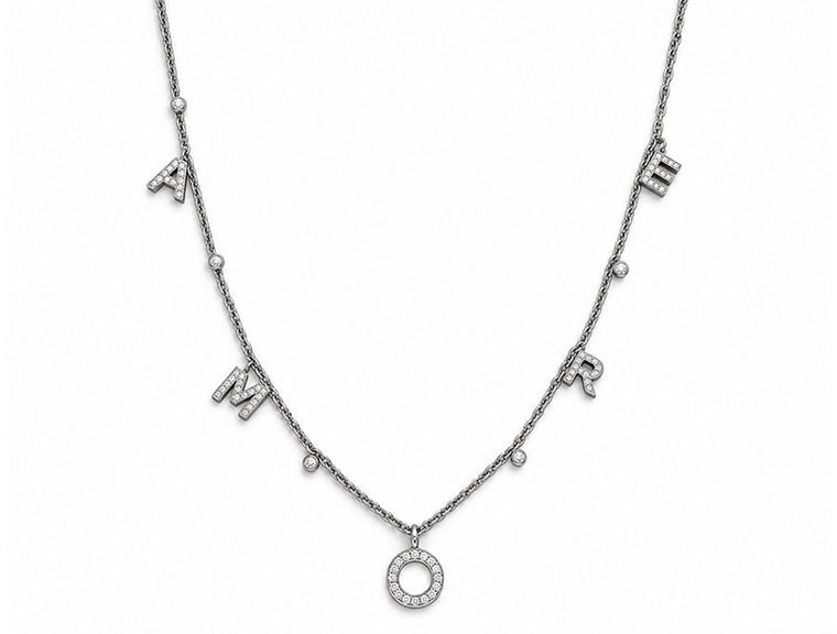 0.40ct Diamond Amore Necklace in 18ct White Gold