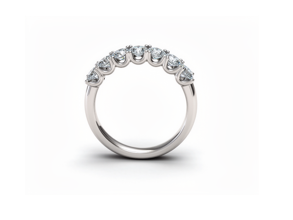 0.78ct Diamond Half Eternity Ring – 18ct White Gold