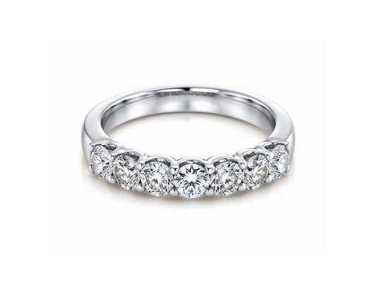 0.78ct Diamond Half Eternity Ring – 18ct White Gold