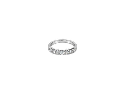 (REF 1606) 0.78ct Diamond 1/2 Eternity Ring (18ct White gold)