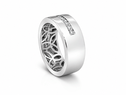 0.61ct Diamond Half Eternity Baguette Ring – 18ct White Gold