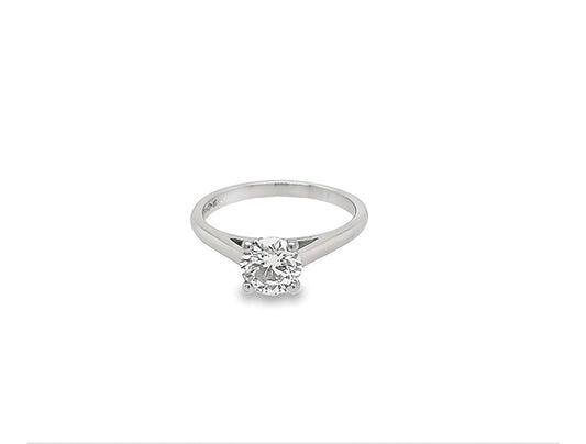 (REF 1662) 0.83cts Diamond Solitarie Ring (Platinum) GIA CERTIFICATE