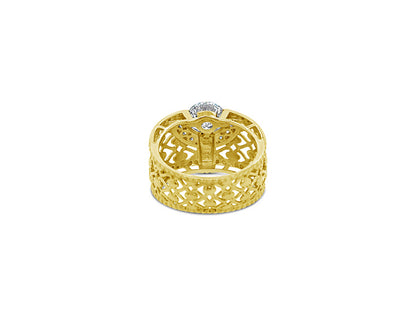 (REF 1747) 2.15cts Dubai Lab Diamond Ring (18ct yellow gold) IGI Certificate