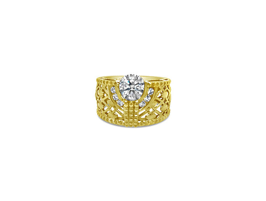 (REF 1747) 2.15cts Dubai Lab Diamond Ring (18ct yellow gold) IGI Certificate