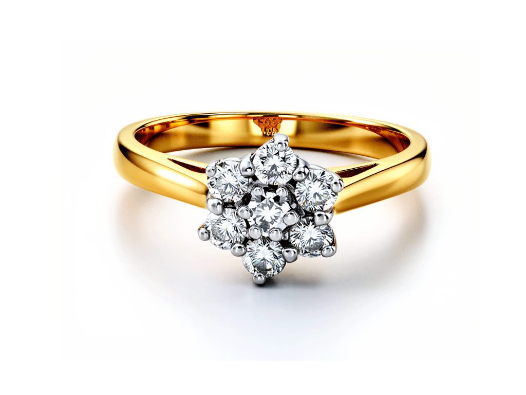 0.21ct Diamond Cluster Ring – 18ct Yellow Gold