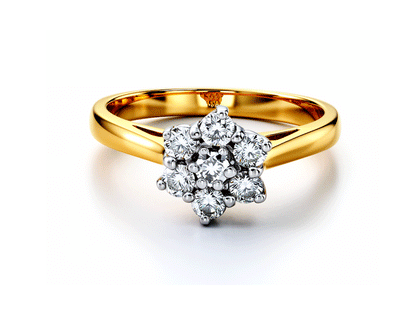 0.21ct Diamond Cluster Ring – 18ct Yellow Gold
