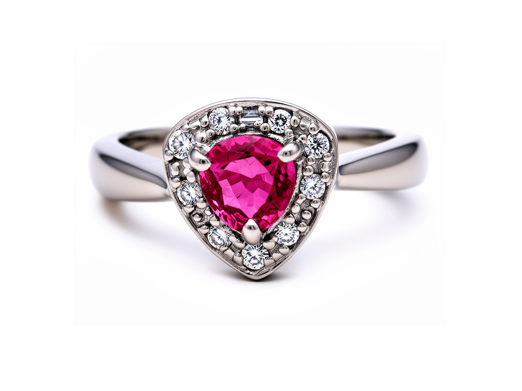 0.63ct Ruby & Diamond Ring – Platinum