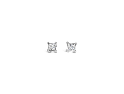 (Ref 1778) 0.33ct Diamond Princess Earring (14ct White Gold)