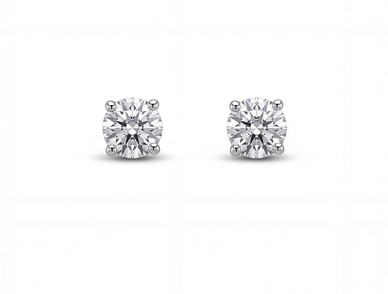 0.50ct Diamond Stud Earrings – 14ct White Gold