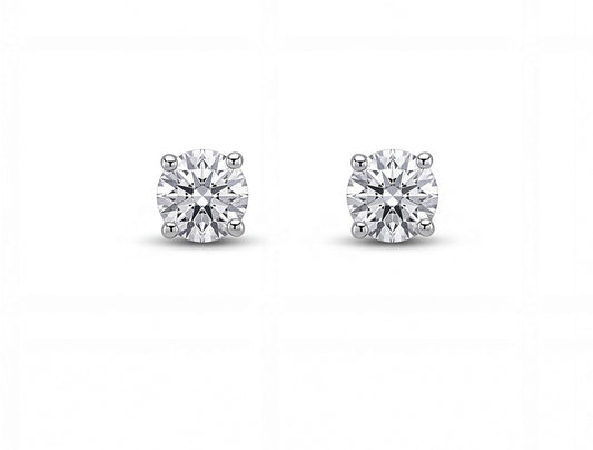 0.50ct Diamond Stud Earrings – 14ct White Gold