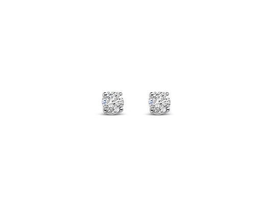 0.74cts Diamond Stud Earrings - 18ct White Gold