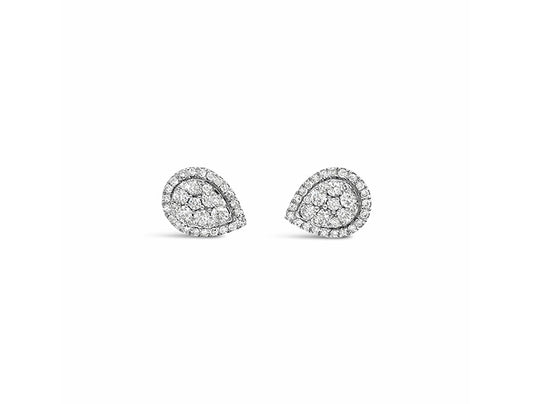 (Ref 1781) 1ct Earring Pear Diamond Earring (9ct White Gold)