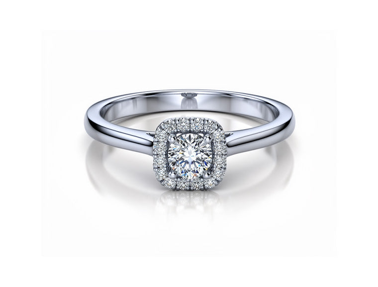0.24ct Diamond Solitaire Ring – 18ct White Gold (GIA Certified)
