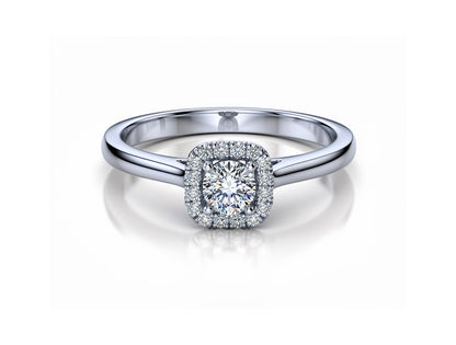 0.24ct Diamond Solitaire Ring – 18ct White Gold (GIA Certified)