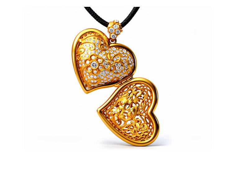 5.23ct Diamond Heart Pendant – 18ct Yellow Gold
