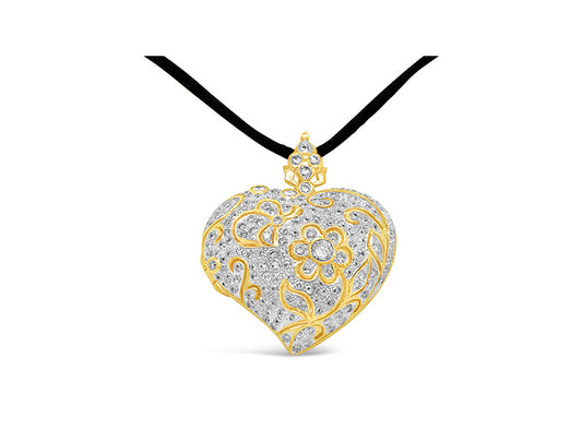 (Ref 1844) 5.23ct Pendant Diamond Heart (18ct Yellow Gold)