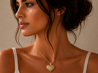 5.23ct Diamond Heart Pendant – 18ct Yellow Gold