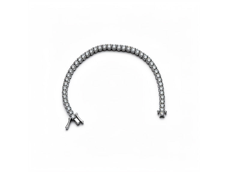 3.09ct Brilliant Cut Diamond Tennis Bracelet in 18ct White Gold