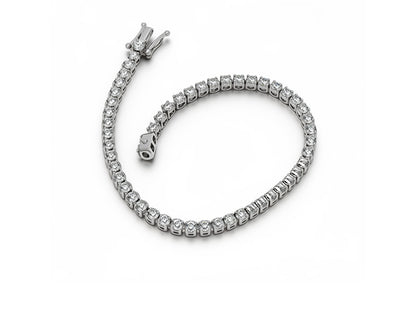 3.09ct Brilliant Cut Diamond Tennis Bracelet in 18ct White Gold