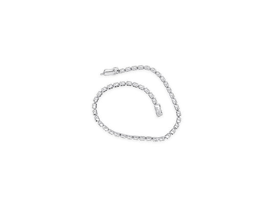 (Ref 1847) 4.07cts Diamond Tennis Bracelet (18ct White Gold)